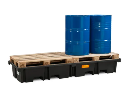 PE-opvangbak,v. 4x200l vat,opvangvol. 425l,HxBxD 360x2420x880mm
