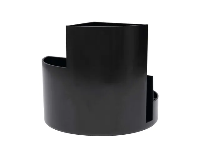 Pennenkoker MAUL roundbox 7 vakken Ø140x125mm zwart