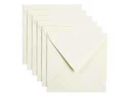 Envelop Papicolor 140x140mm Anjerwit gegomd pak à 6 stuks