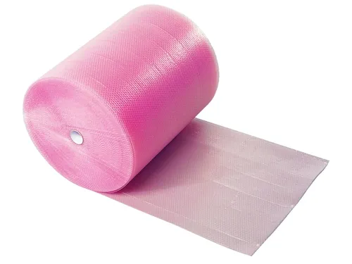 Luchtkussenfolie Roze 50µm 1000mmx100m Polyethyleen Antistatisch