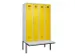 locker met bank,voor scheiding van kleding,HxBxD 2120x1200x815mm,4vak