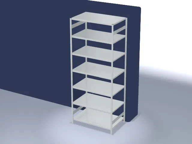 magazijnstelling,grondveld,HxBxD 3000x1360x835mm,vakl. 190kg