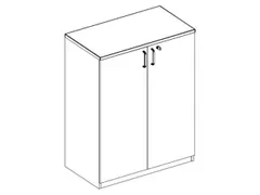 kantoorkast,HxBxD 720x800x445mm,MP-lichtgrijs