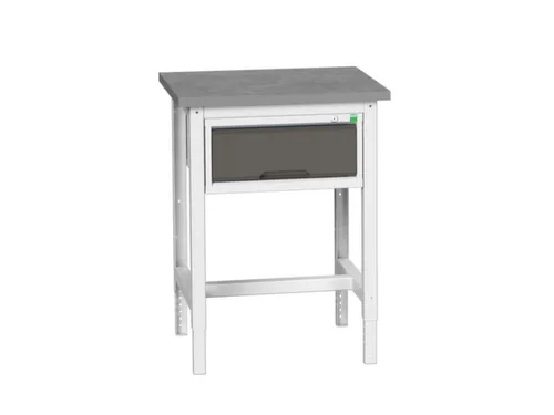 werkbank,HxBxD 780-930x700x600mm,linoleumblad,4voeten