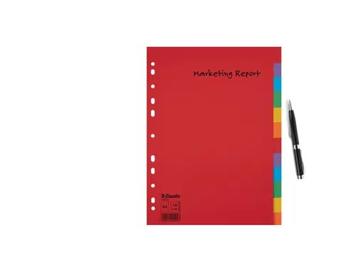 Tabblad Esselte A4 11-Gaats Karton 12-Delig Zonder Voorblad