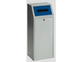 Afvalverzamelaar papier 70 liter hxbxd 1000x400x400mm inworpklep Blauw - 1