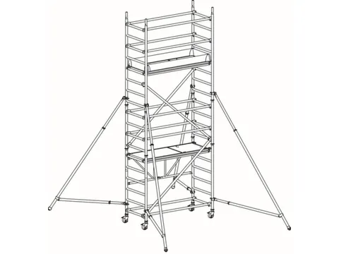 rolsteiger,reik H 5,57m,steiger H 4,8m,2platform(s),m. luik