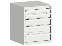 ladekast HxBxD 800x650x525mm 5laden romp RAL7035 front RAL7035