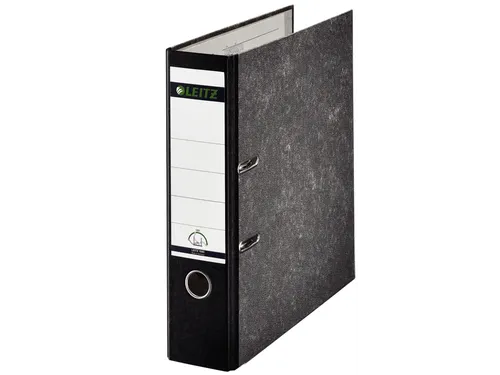 Ordner Leitz 1082 Folio 80mm Karton Zwart