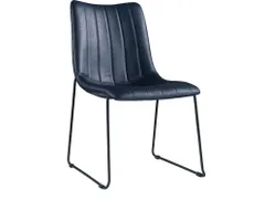 Vergaderstoel Kunstleer Zwart Brewster Zwart Sledeframe