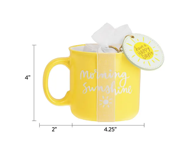 Coffret cadeau Èccolo mug 580ml et porte-clés Morning Sunshine