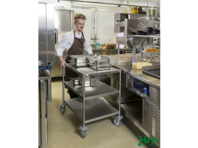 RVS etagewagen,draagverm. 200kg,3etage(s),laadvl. LxB 1050x550mm