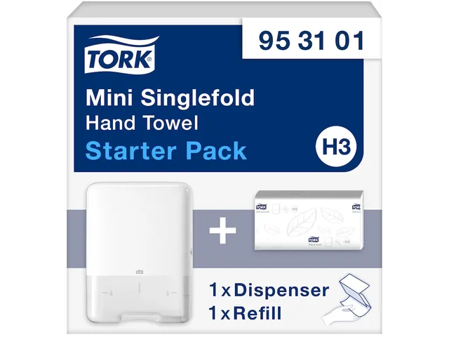 Tork Singlefold Handdoek Mini Dispenser Starterpack