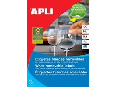 Apli Afneembare Witte Etiketten 97x42.4mm