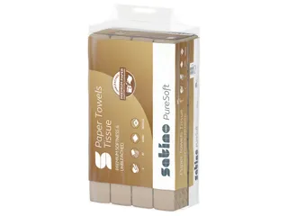 Handdoek PureSoft PT2 W-vouw 2-laags 277520 25x120vel naturel - 1