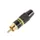 Mannelijke Rca Plug - Vergulde Stekker - Zwarte Behuizing - Gele Ring
