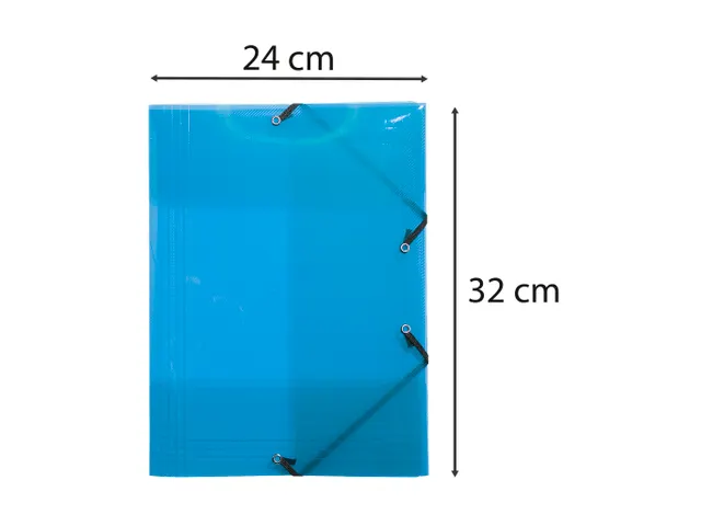 Elastomap 3 kleppen polypropyleen 5/10de Crystal Colours A4 Assorti