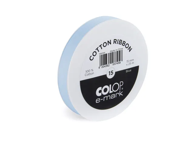 Lint Colop E-mark 15mmx25m blauw