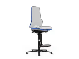 Modulaire Draaistoel 590-870mmx470mm Opstap Blauw Flexband Glijders