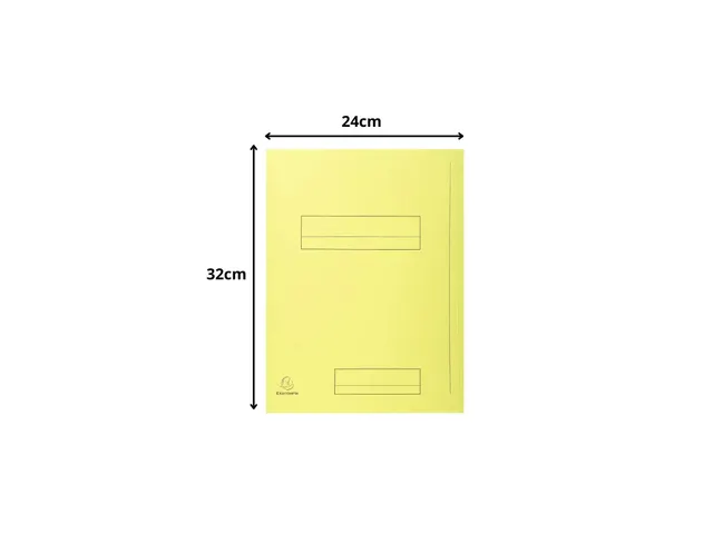 Exacompta Dossiermap A4 Jura 250 Geel 2 Kleppen 50 Stuks