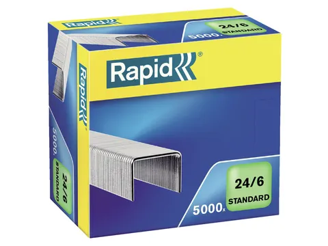 Nieten Rapid 24/6 gegalvaniseerd standaard 5000 stuks