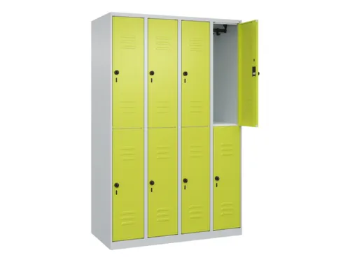 dubbeldekse locker,HxBxD 1850x1200x500mm,4x2vak.,vak B 300mm