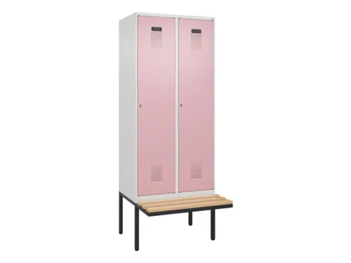 locker met bank,HxBxD 2120x800x815mm,2vak,vak B 400mm,cilinderslot