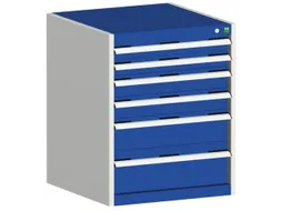 ladekast HxBxD 800x650x525mm 6laden romp RAL7035 front RAL5010
