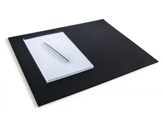 Lederen schrijfonderlegger voor vergaderzalen 42x30 zwart - 2