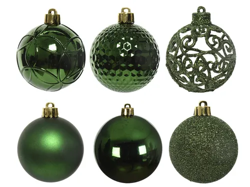 Kerstballen Decoris assorti Dennengroen koker 37 stuks