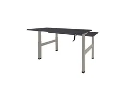 Dextro Slinger Duo zit/sta Bureau 120x80 houtprint schaduw 25mm alu