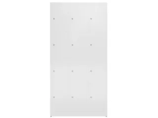 Lockerkast 1800x870x500mm 3x4 vakken cilinderslot, sokkel, RAL9003 - 2
