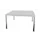 vergadertafel 74x140x140cm vierkant 4voeten verchroomd MP-lichtgrijs