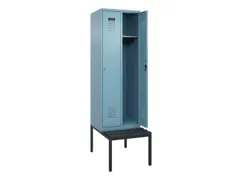 locker met bank,HxBxD 2120x600x815mm,2vak,vak B 300mm,cilinderslot