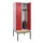 locker met bank,HxBxD 2120x800x815mm,2vak,vak B 400mm,draaigrendel