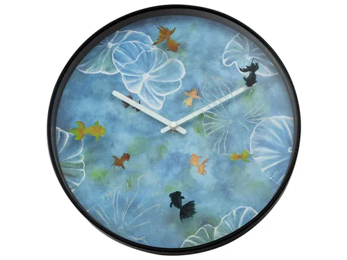 Wandklok Nextime dia 30cm blauw kunststof Pond