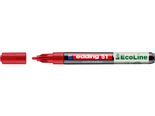 Paintmarker edding 51 EcoLine op waterbasis 1-2mm rood