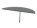 aanbouwtafel,HxBxD 740x1400x700mm,halfrond,MS-donkergrijs