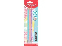 potlood Black'Peps Pastel gum 3 stuks