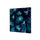 Wanddecoratie Textiel Set 40x40cm Cactus Blauw