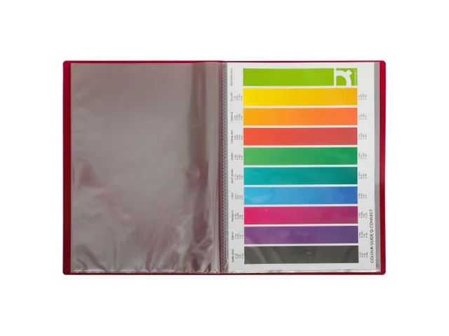 protège-documents, A4, 10 pochettes, rouge