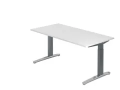 In hoogte verstelbaar bureau,HxBxD 680-850x1600x800mm,blad wit