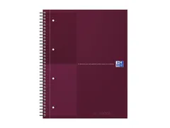 Spiraalblok Oxford International Notebook A4+ lijn Rood