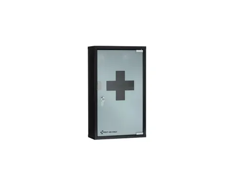 EHBO kast First Aid Only leeg 12x30x50 cm zwart