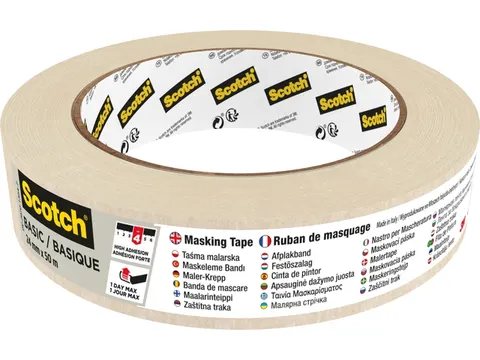 Afplaktape Scotch Basic 24mmx50m beige