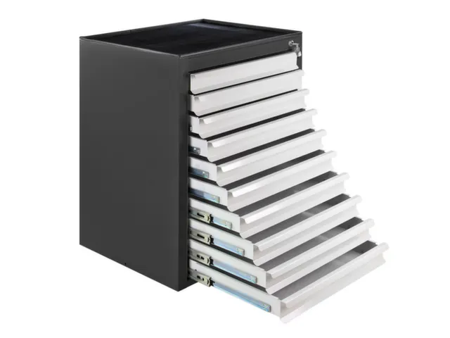 ladekast,HxBxD 900x710x550mm,10lade(n),volledig uittrekbaar