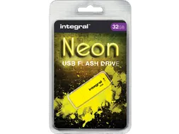 USB stick 2.0 Integral Neon USB-A 32GB geel