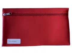 Schooletui 15x26cm met rits skai helder rood