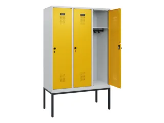 schoollocker,HxBxD 1950x1200x500mm,3vak,vak B 400mm,draaigrendel - 1