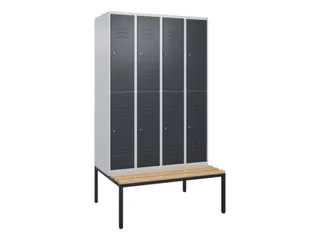 Dubbeldekse dekenkist,HxBxD 2120x1200x815mm,4x2vak.,vak B 300mm - 1